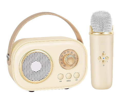 Mini Kids Karaoke Speaker & Wireless Microphone Machine