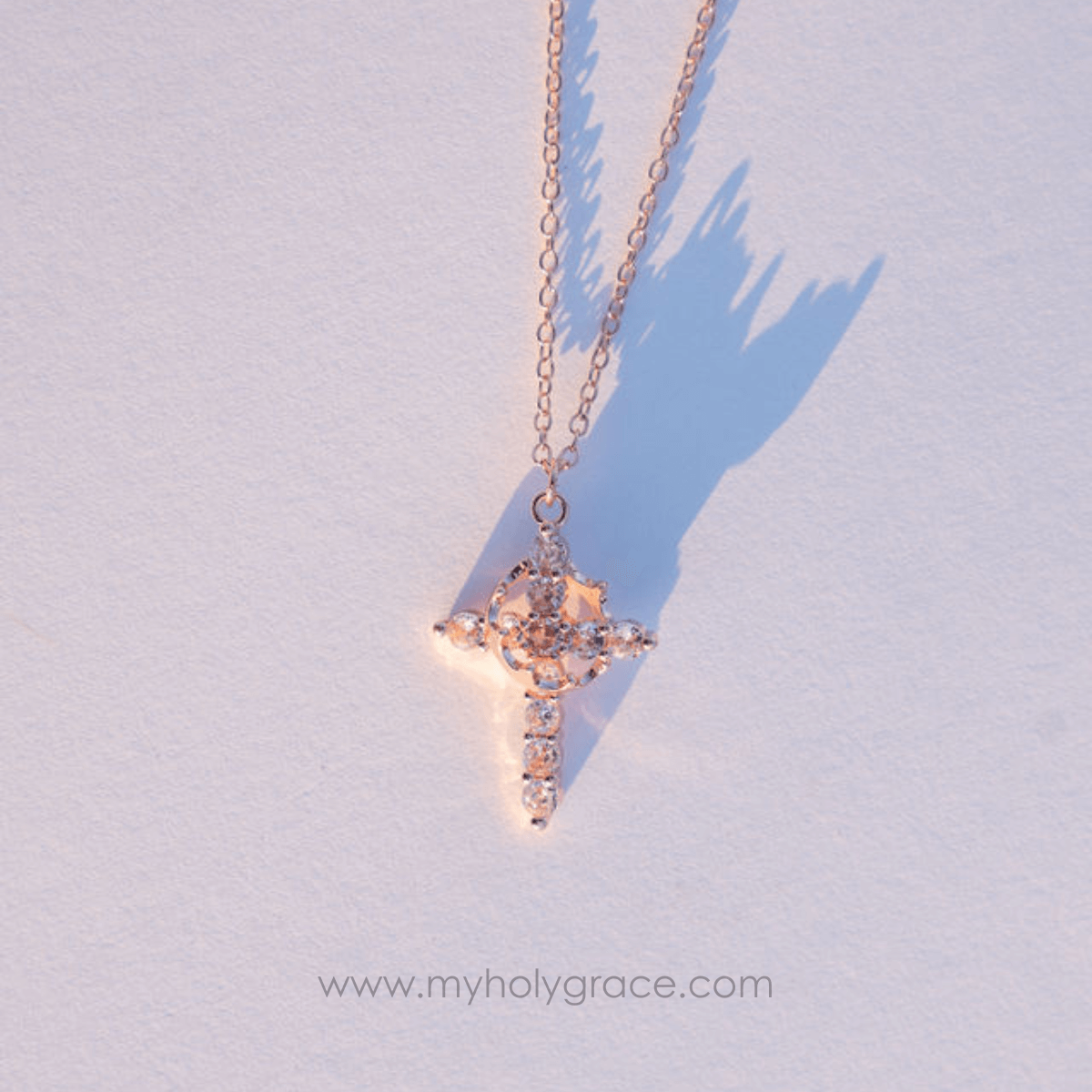 Divine Crown & Cross Necklace