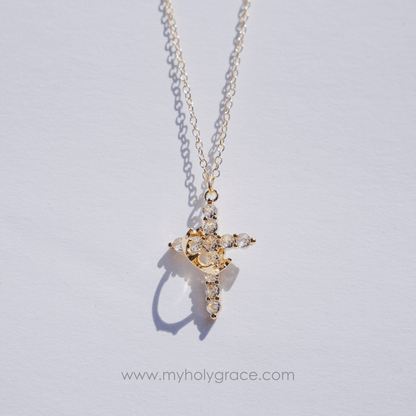 Divine Crown & Cross Necklace