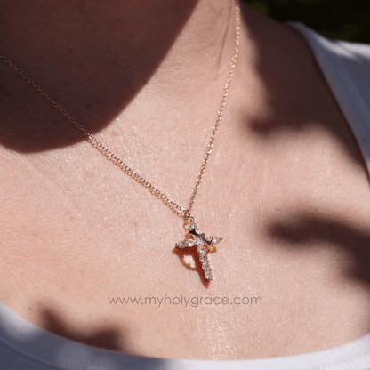 Divine Crown & Cross Necklace