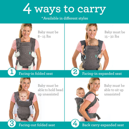 ComfortShield Convertible 4 in 1 Ergonomic Baby Carrier