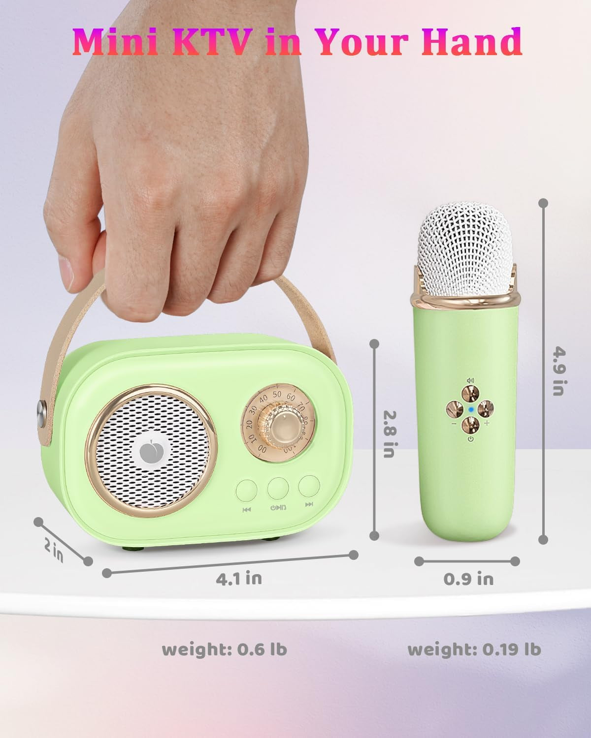 Mini Kids Karaoke Speaker & Wireless Microphone Machine