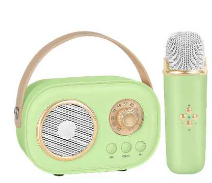 Mini Kids Karaoke Speaker & Wireless Microphone Machine