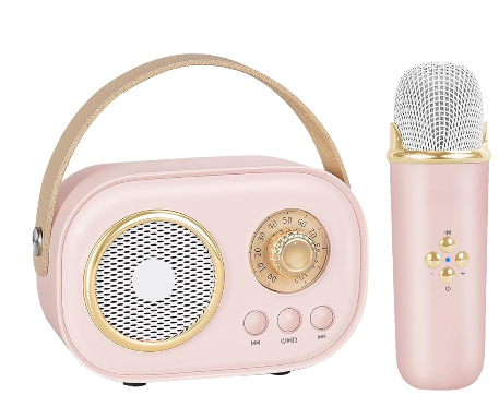 Mini Kids Karaoke Speaker & Wireless Microphone Machine