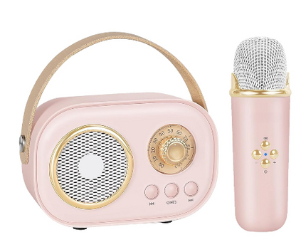 Mini Kids Karaoke Speaker & Wireless Microphone Machine