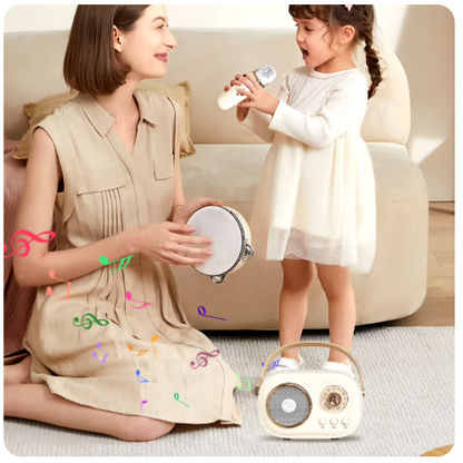 Mini Kids Karaoke Speaker & Wireless Microphone Machine